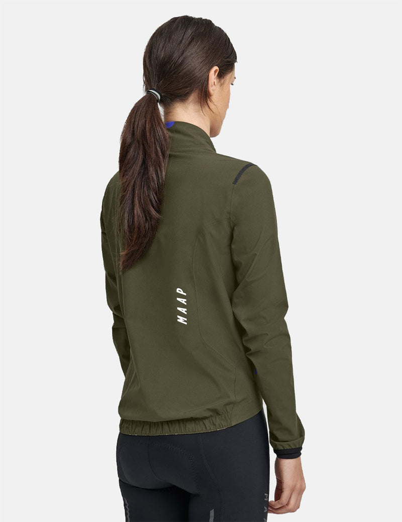 Womens MAAP Ascend Pro Rain Jacket - Olive Green