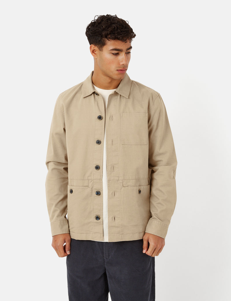 Barbour Newport Overshirt - Beige Pierre Lavé