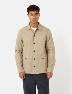 Barbour Newport Overshirt - Washed Stone Beige