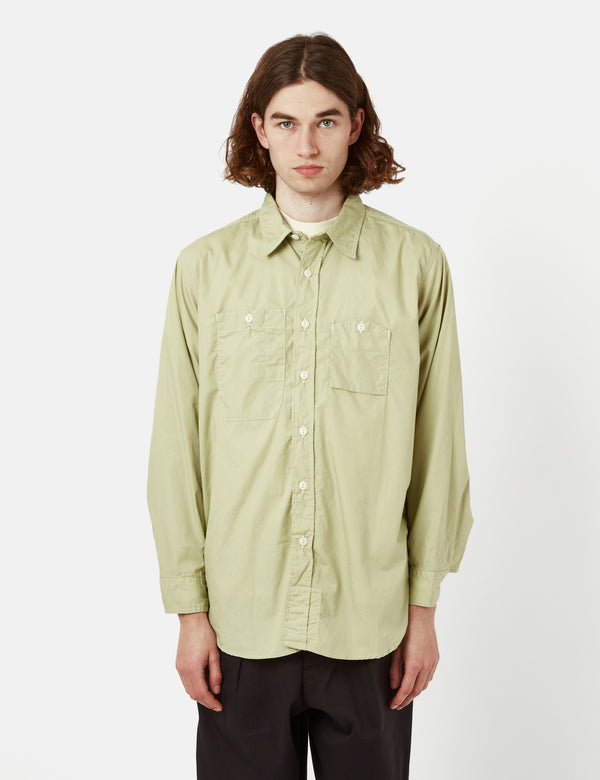 Engineered Garments Work Shirt (Superfine Poplin) - Lime Green