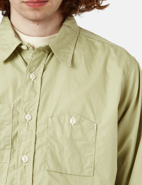 Engineered Garments Work Shirt (Superfine Poplin) - Lime Green