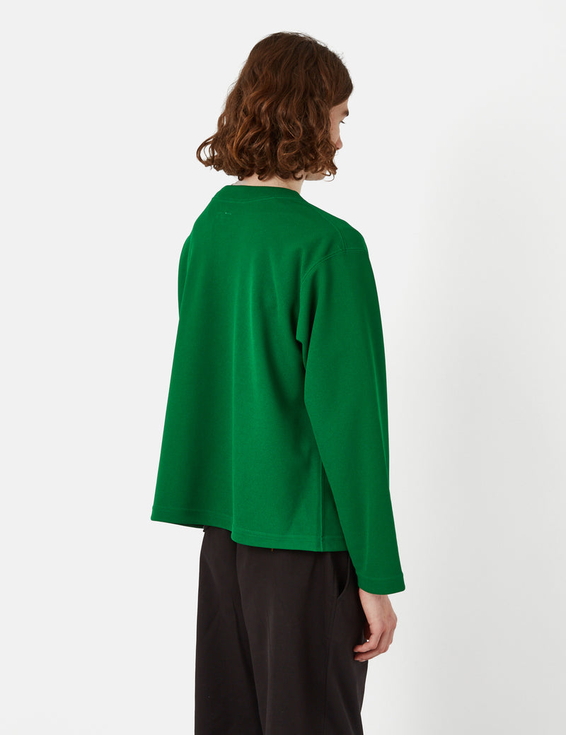 Engineered Garments Knit Cardigan (Diamond Poly Knit) - Kelly Green