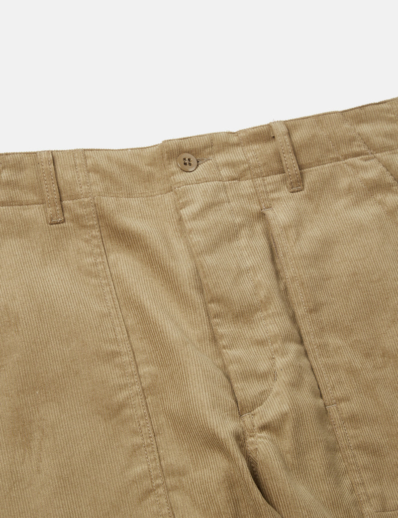 Engineered Garments Fatigue Shorts (14W Corduroy) - Khaki Brown I Article.