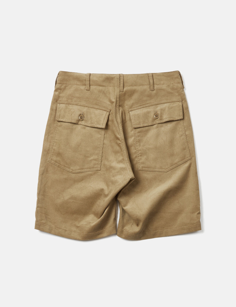 Engineered Garments Fatigue Shorts (14W Corduroy) - Khaki Brown I