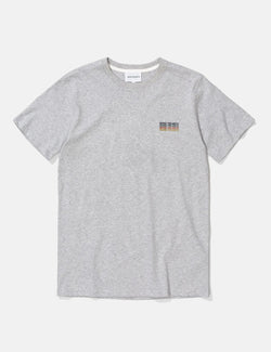 Norse Projects Niels Logo Stack T-Shirt - Light Grey Melange