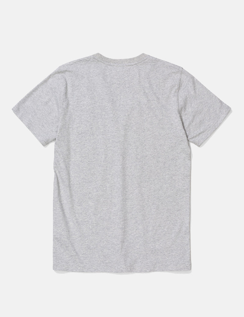 Norse Projects Niels Logo Stack T-Shirt - Hellgrau Melange