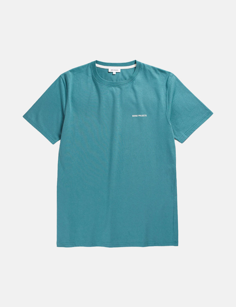 Norse Projects Niels Standard Logo T-Shirt - Sea Blue