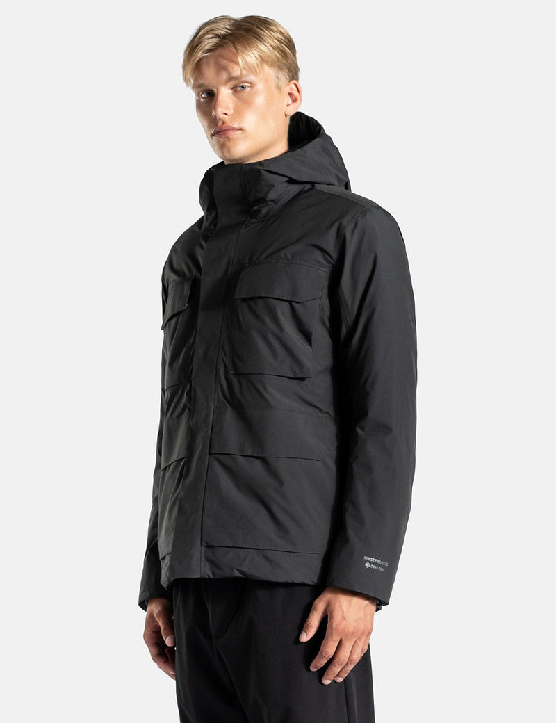 Norse Projects Nunk Daunen Gore-Tex Jacke - Battleship Grau