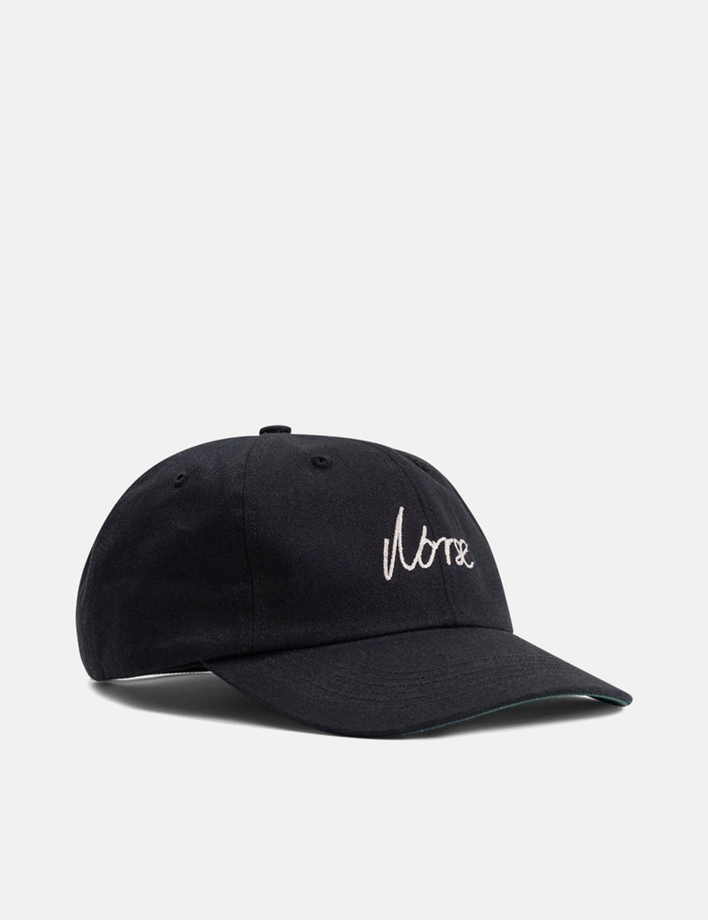 Casquette En Sergé Avec Logo En Point De Chaîne Norse Projects - Noir