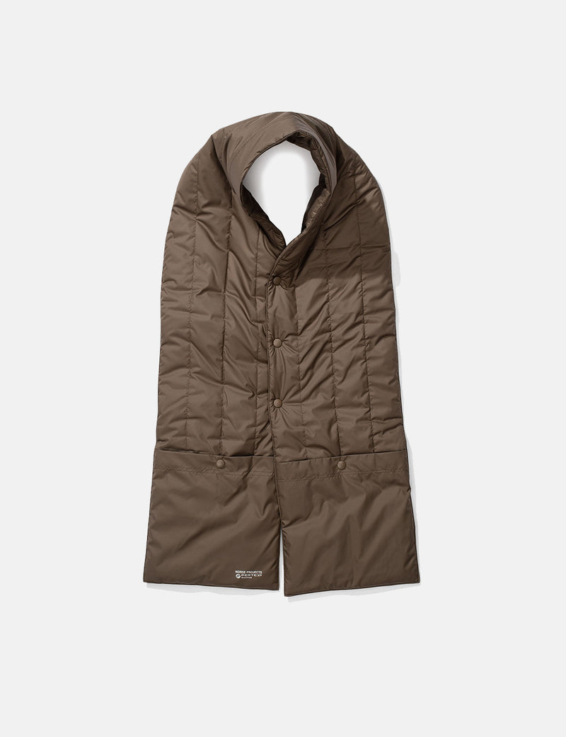 Norse Projects Pertex Quantum Snap Quilt Scarf - Shale Stone I