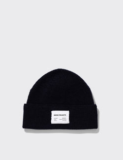 Norse Projects Watch Cap Tab Series Beanie - Dark Navy Blue