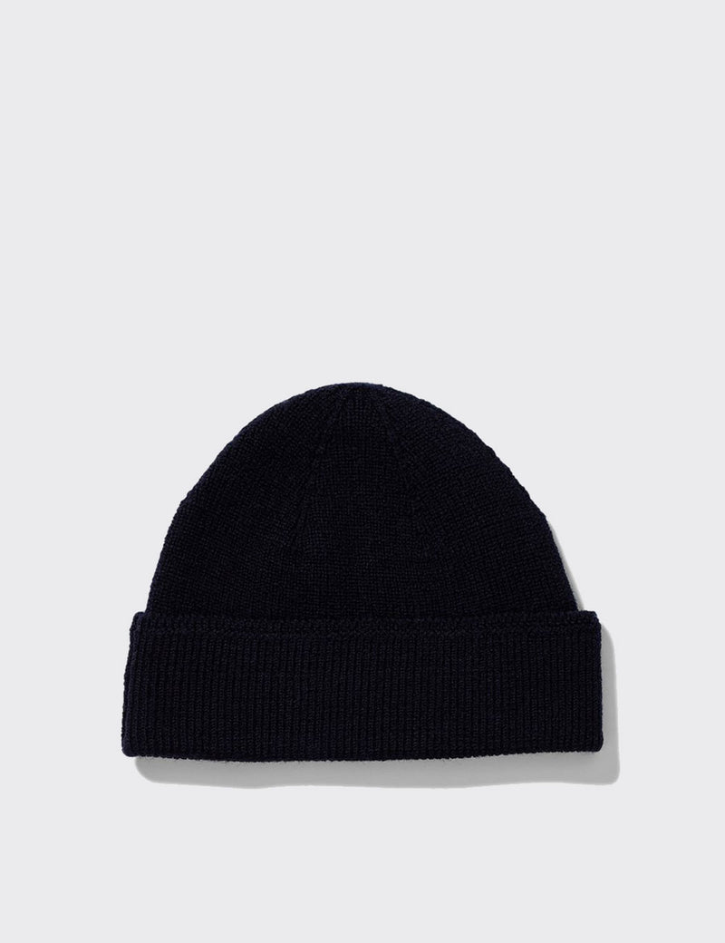 Norse Projects Watch Cap Tab Series Beanie - Dark Navy Blue