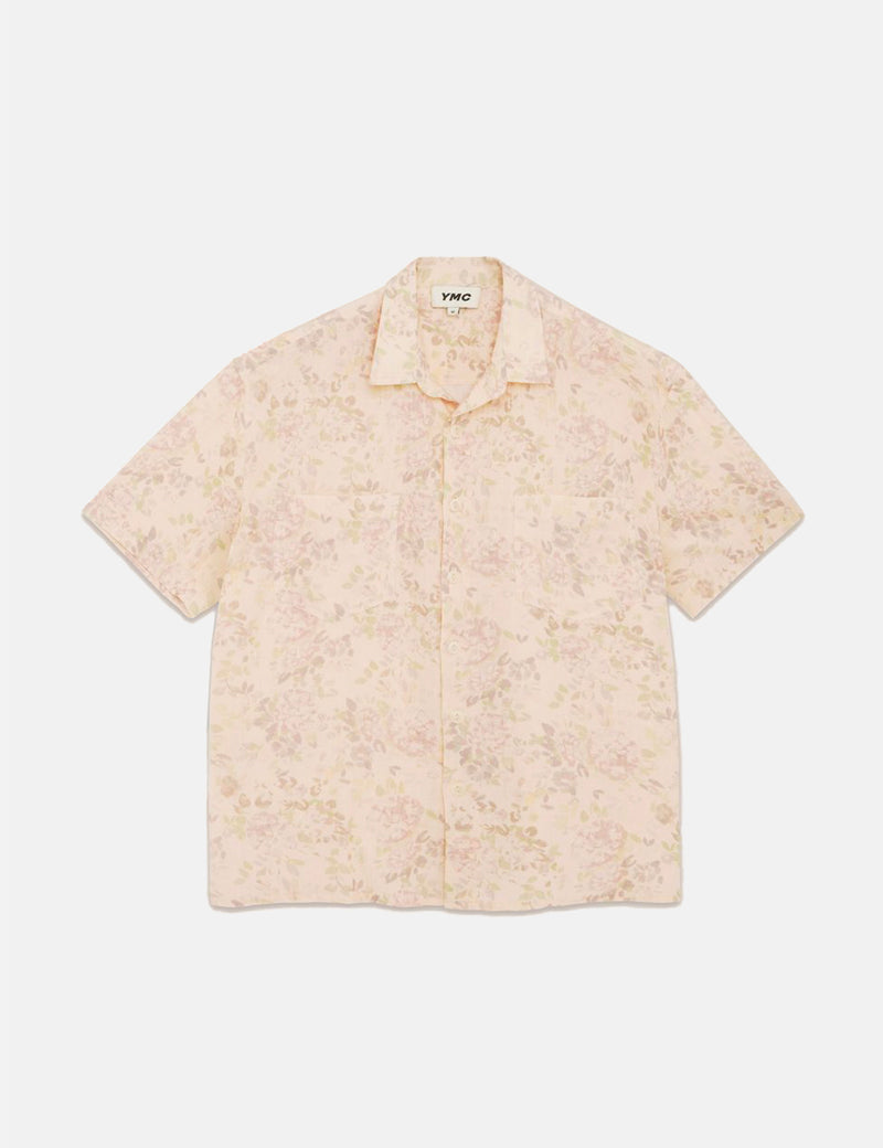 YMC Mitchum Short Sleeve Shirt - Multi Beige I Article.