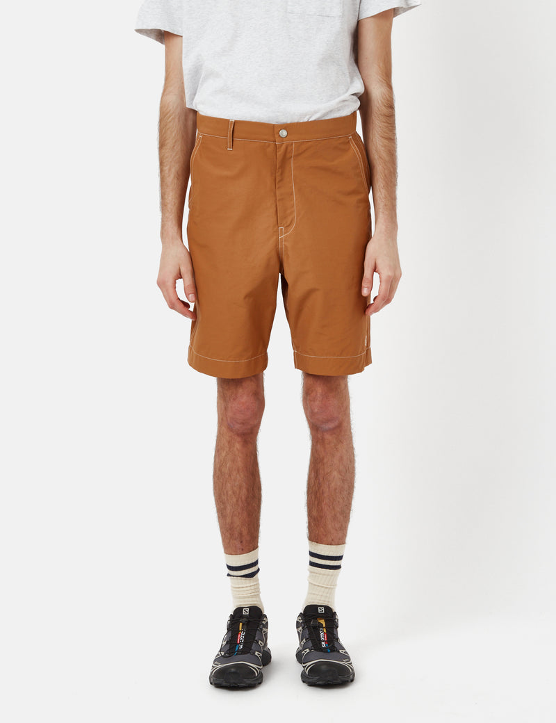 Snow Peak Light Mountain Cloth Shorts - Brown