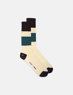 YMC x Corgi Cotton Rib Sports Socks - Brown