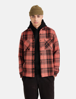 Wax London Whiting Overshirt (Foxham) - Red