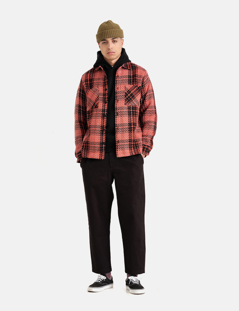 Wax London Whiting Overshirt (Foxham) - Red