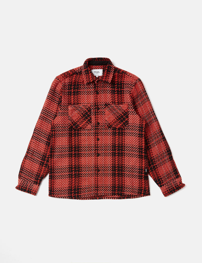 Wax London Whiting Overshirt (Foxham) - Red