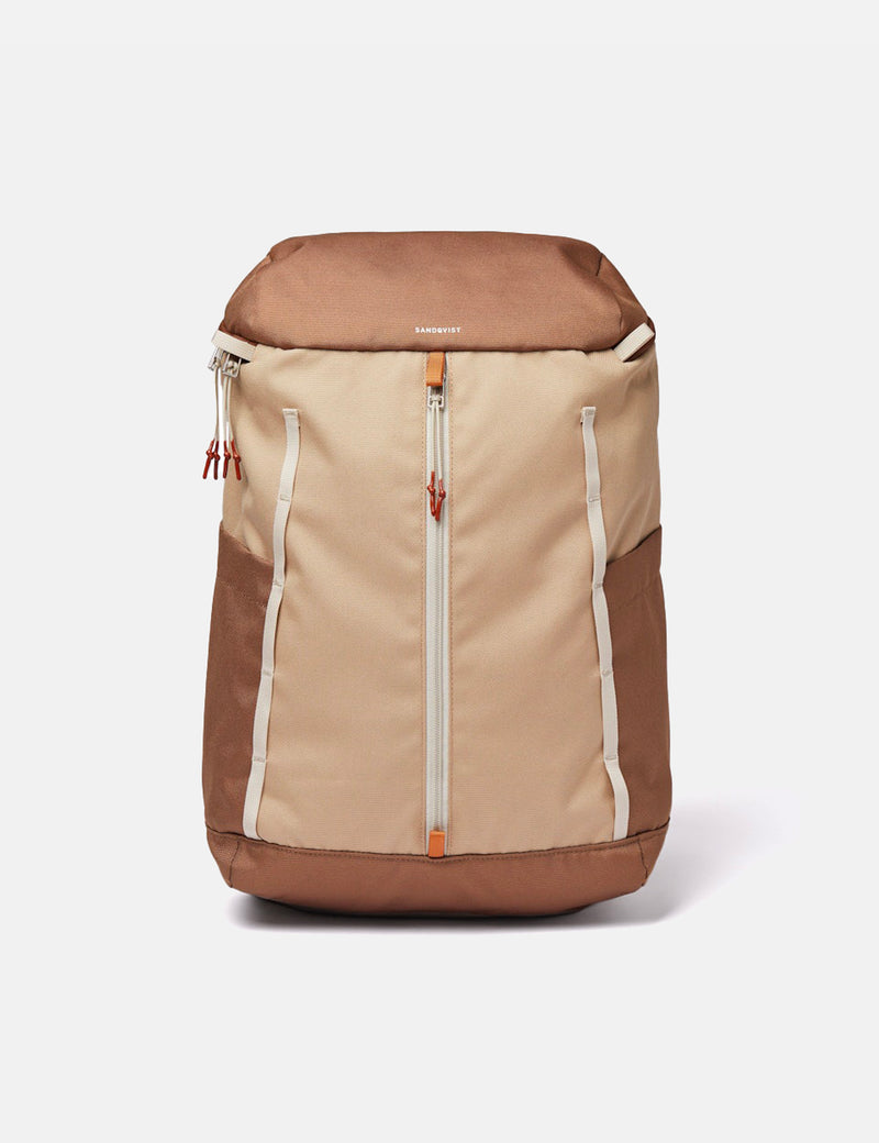 Sandqvist Sune Backpack (Recycled Poly) - Multi Brown/Beige