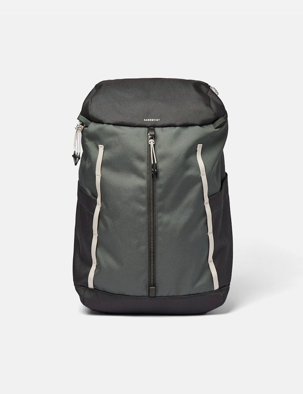 Sandqvist Sune Rucksack (recyceltes Poly) – Multi Grün/Grün