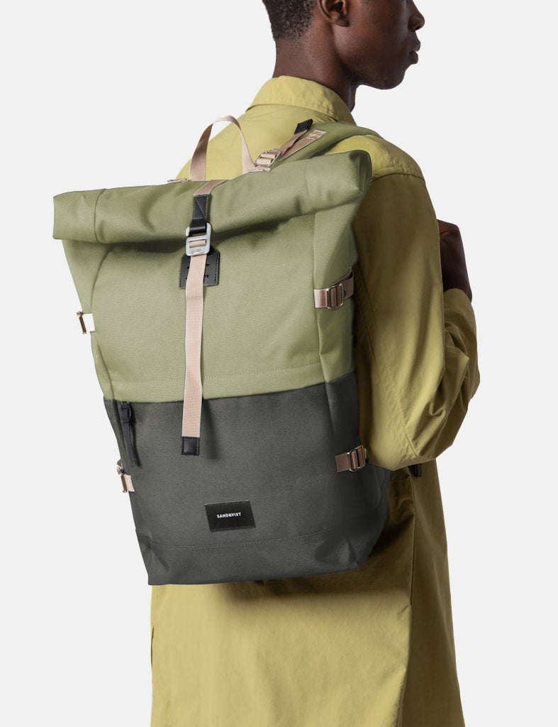 Sandqvist Bernt Backpack - Multi Dew Green/Night Green