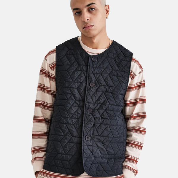 Wax London Timb Quilted Vest (Recycled) - Navy Blue I Article.