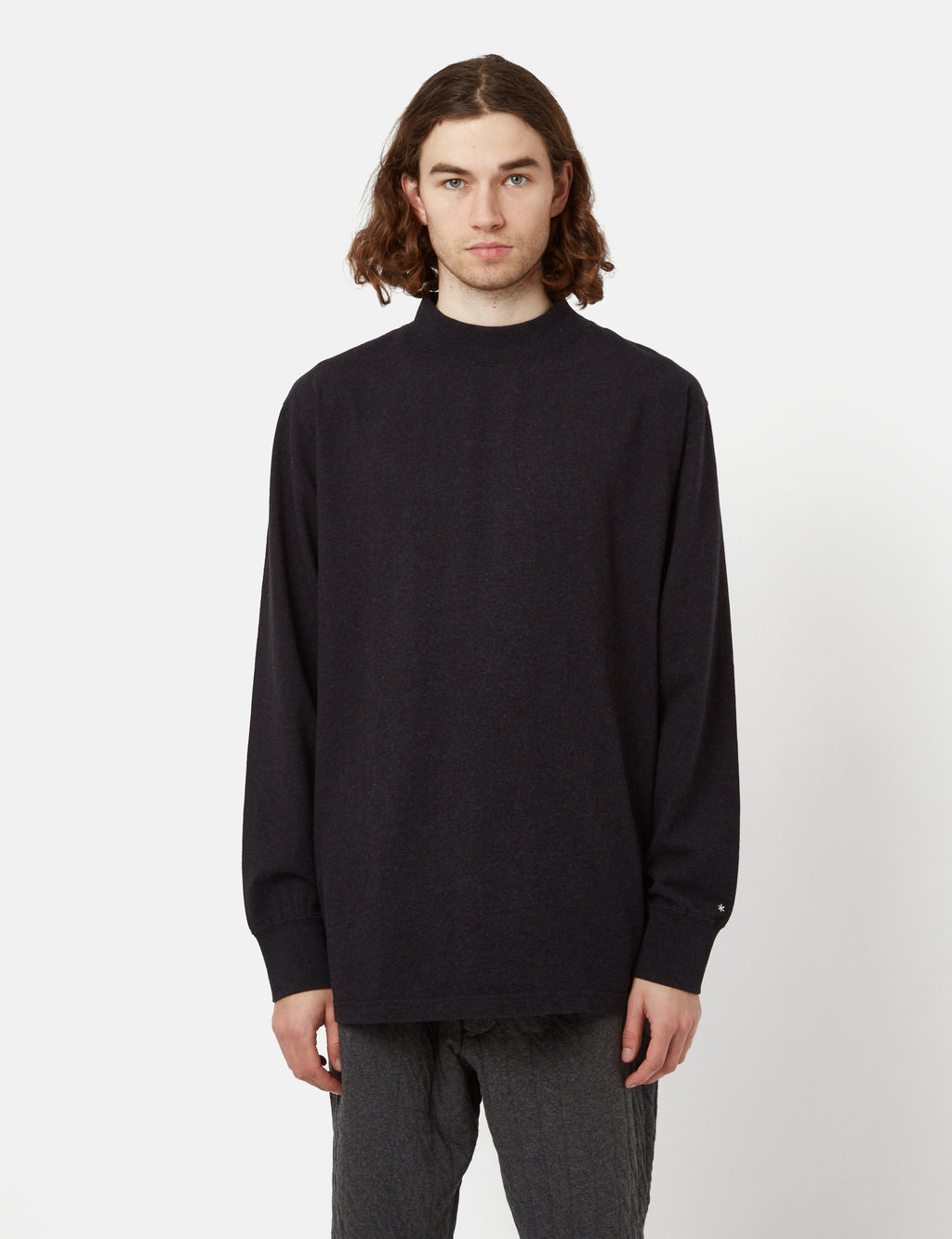 Snow Peak Recycled Cotton Heavy Mockneck Long Sleeve T-Shirt