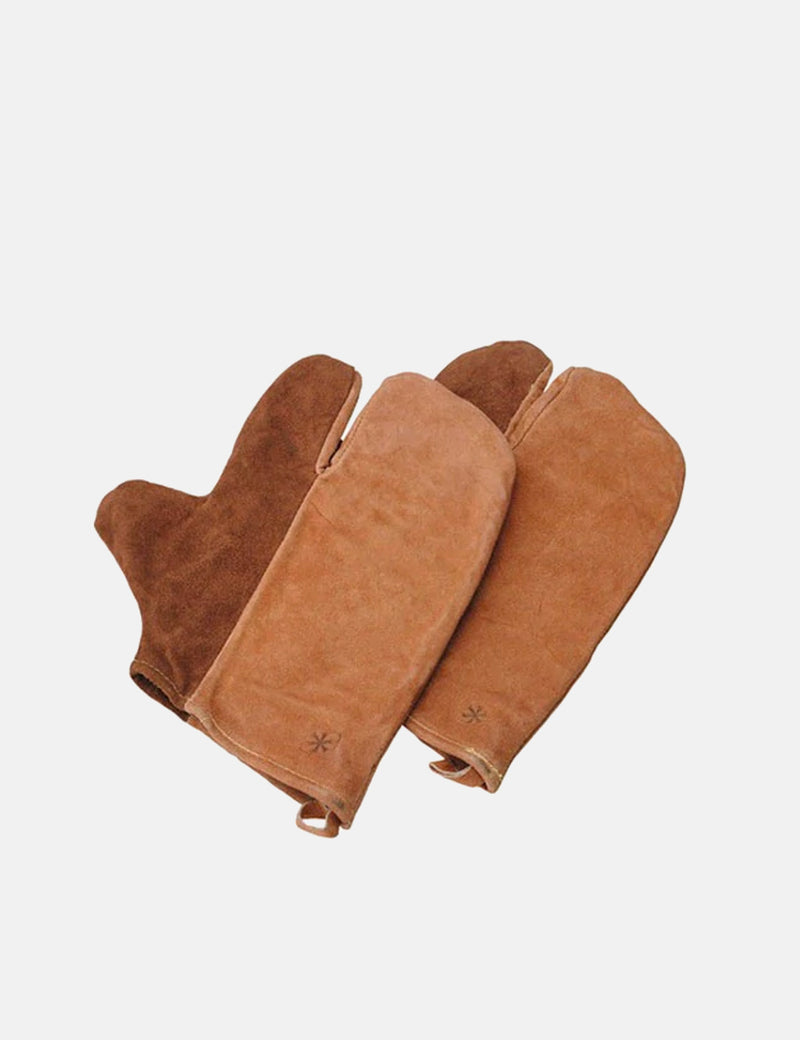 Snow Peak Camp Mittens - Brown