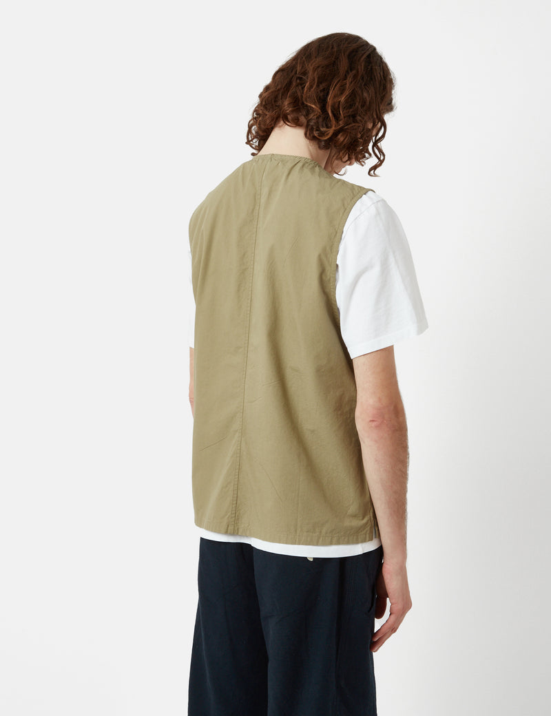 Corridor Poplin Utility Vest - Olive Green