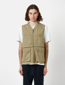 Corridor Poplin Utility Vest - Olive Green