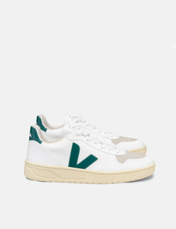 Veja V-10 CWL Trainers (Vegan) - White/Brittany/Butter Sole