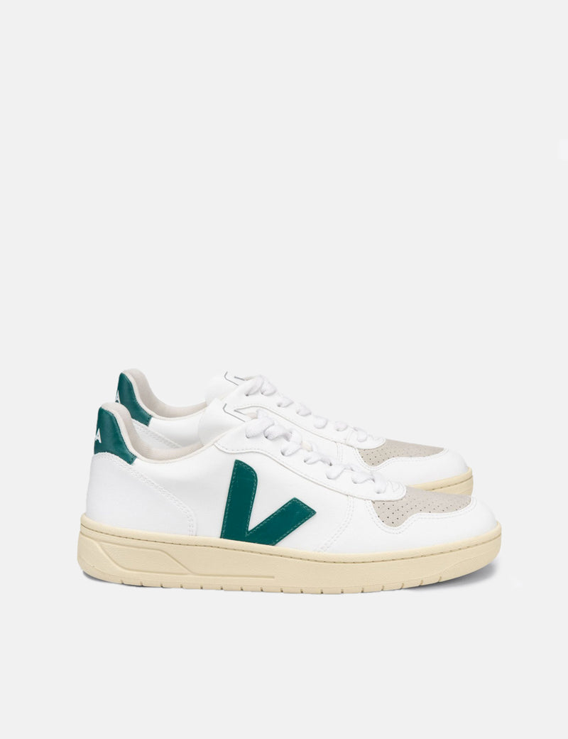 Veja V-10 CWL Trainers (Vegan) - White/Brittany/Butter Sole