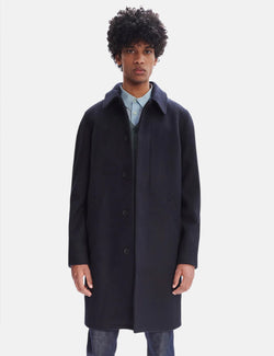 A.P.C. Auster Mac - Heathered Navy Blue | Article.